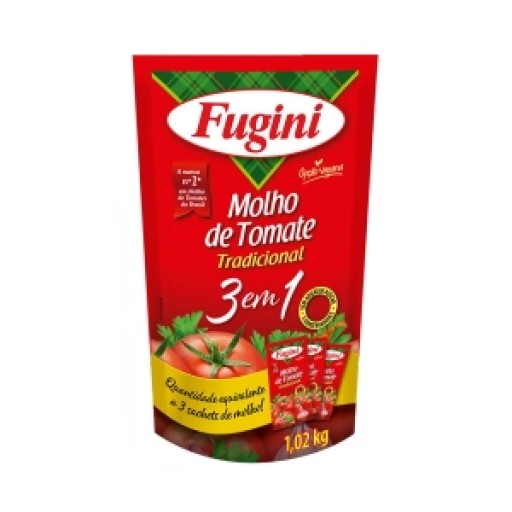 Salsa de Tomate Tradicional 3 en 1 Fugini Sobre 1,02kg