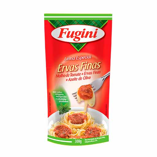 Molho de Tomate Ervas Finas Fugini Sachê 300g